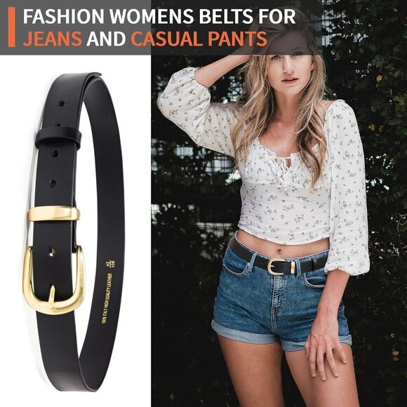 Womens Belts for Jeans 1.1" Width Ladies Belts for Dresses Full Grain Leather Go - Picture 2 of 5